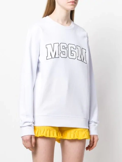 Shop Msgm College Logo Sweatshirt - Grey