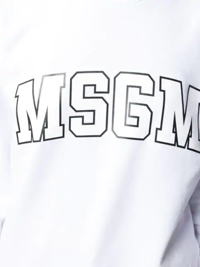 Shop Msgm College Logo Sweatshirt - Grey