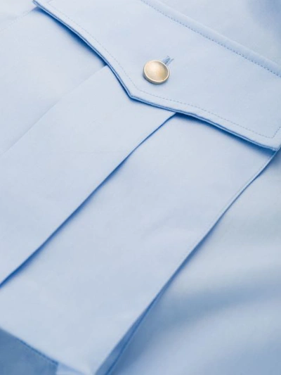 Shop Prada Chest Pockets Shirt - Blue