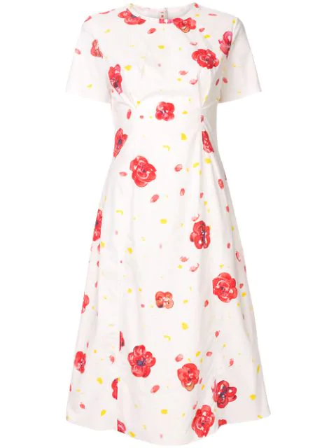 LAI MENG FIVE CATS Women's Floral Maxi Dress With Bell Sleeves & Belt - A-Line Long Dress