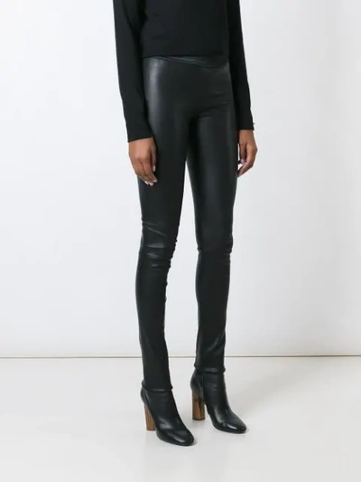 Shop Drome Skinny Leather Pants In Black