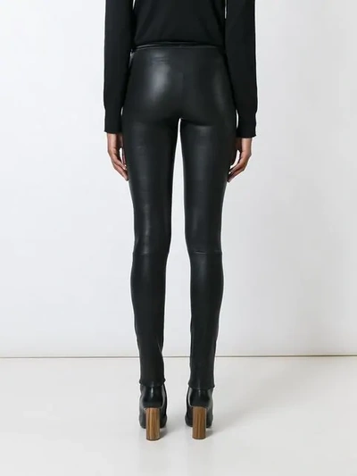 Shop Drome Skinny Leather Pants In Black