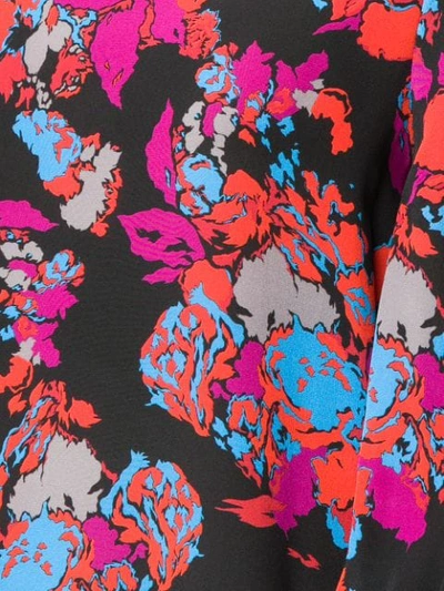 Shop Givenchy Fire Floral Print Blouse In Black