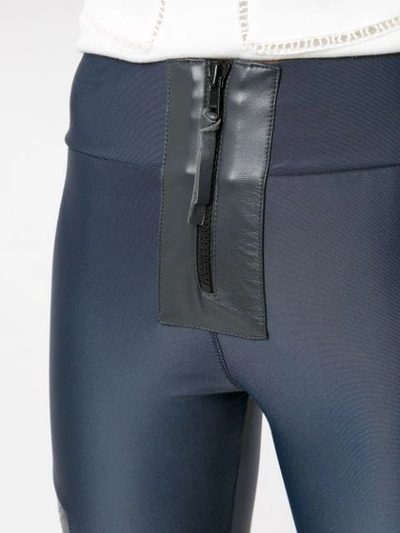 Shop Andrea Bogosian Zipped Leggings In Blue