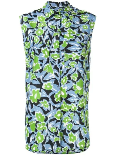 Shop Christian Wijnants Toba Sleeveless Shirt In Green