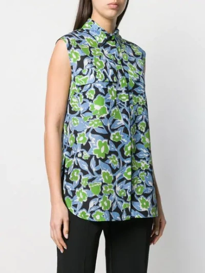 Shop Christian Wijnants Toba Sleeveless Shirt In Green