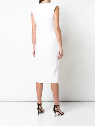 Shop Lela Rose Colour Block Lace Sheath Dress In White