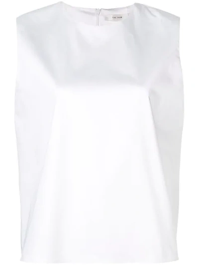 Shop The Row Boxy Sleeveless T-shirt In White