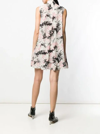 Shop Red Valentino Flower-print Mini Dress In Pink