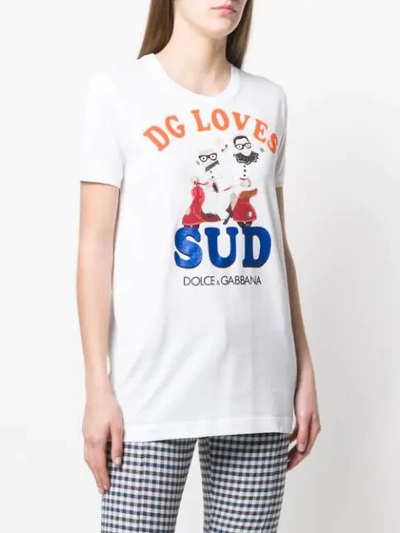 Shop Dolce & Gabbana Graphic Print T-shirt In White