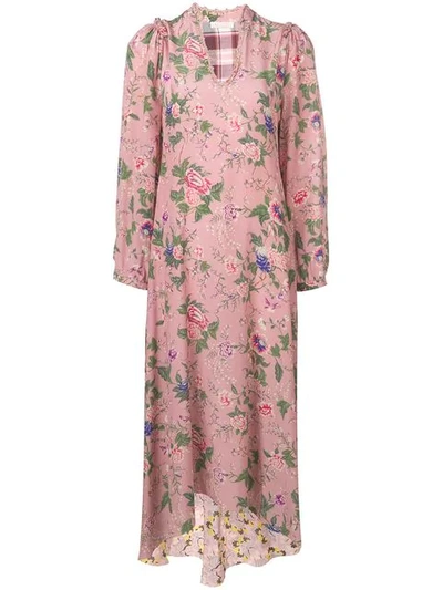 Shop Anjuna Floral Patterned Dress In Pink