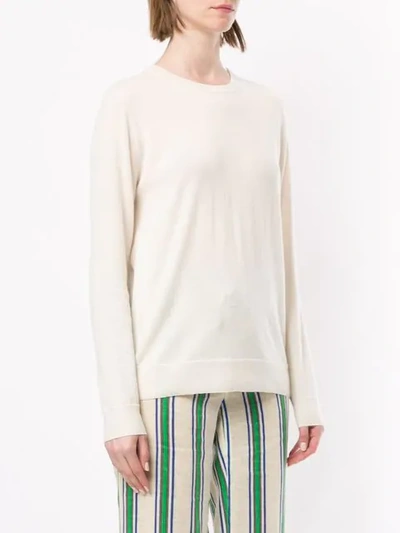 Shop Tory Burch Logo-button Jumper In White