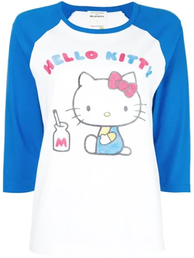 Shop Chinti & Parker Hello Kitty Contrast Panel T-shirt - White