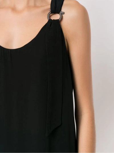 Shop Mara Mac Midi Dress With Shoulder Detail - Black