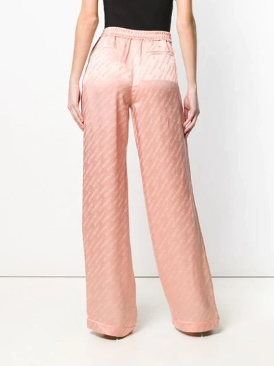 Shop Off-white Monogram Print Trousers In Neutrals