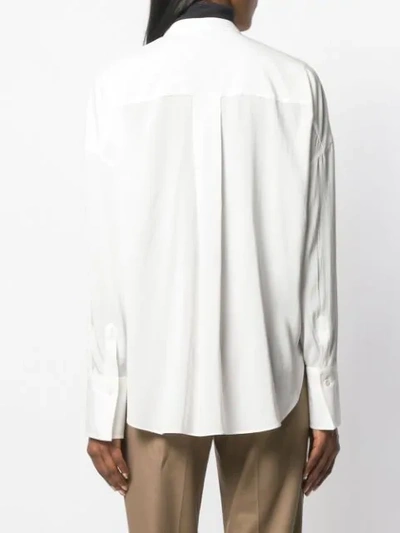 Shop Brunello Cucinelli Chain Bib Shirt In White