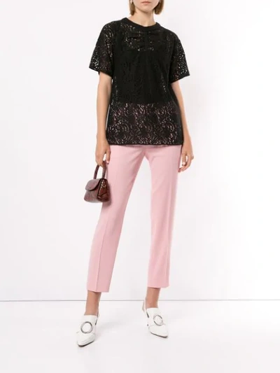 Shop N°21 Tapered Tailored Trousers In Pink
