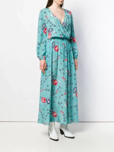 Shop Zadig & Voltaire Rikko Daisy Robe Dress In Blue