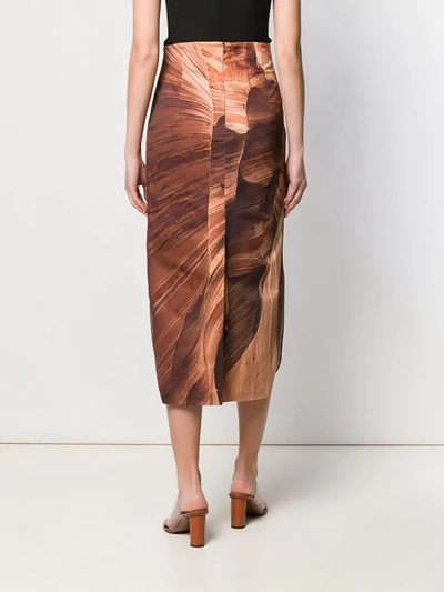 Shop A.w.a.k.e. Mode Canyon Print Skirt - Brown