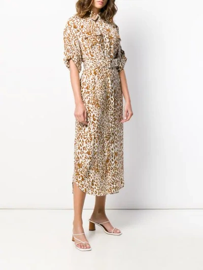 ZIMMERMANN LEOPARD PRINT SAFARI DRESS - 棕色