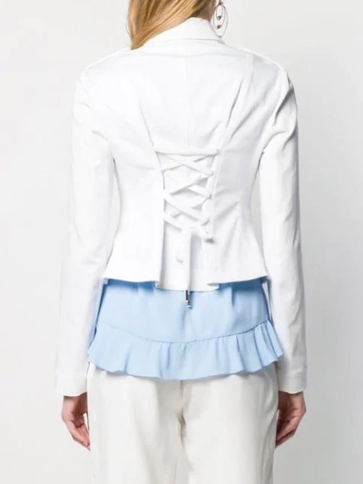 Shop Red Valentino Corset Back Jacket In White
