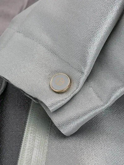 Shop Giorgio Armani Bomber Jacket In Silver