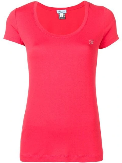 Shop Blumarine T-shirt Mit U-ausschnitt - Rosa In Pink