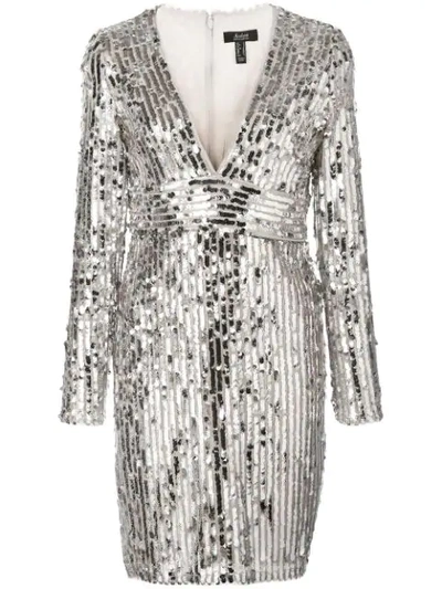 Shop Aidan Mattox Schmales Paillettenkleid In Silver