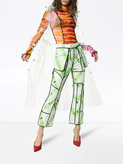 Shop Asai Jungle Patchwork Trousers In Green