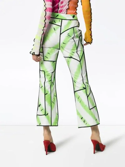 Shop Asai Jungle Patchwork Trousers In Green