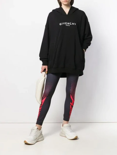 Shop Givenchy Two Tone Leggings In Black