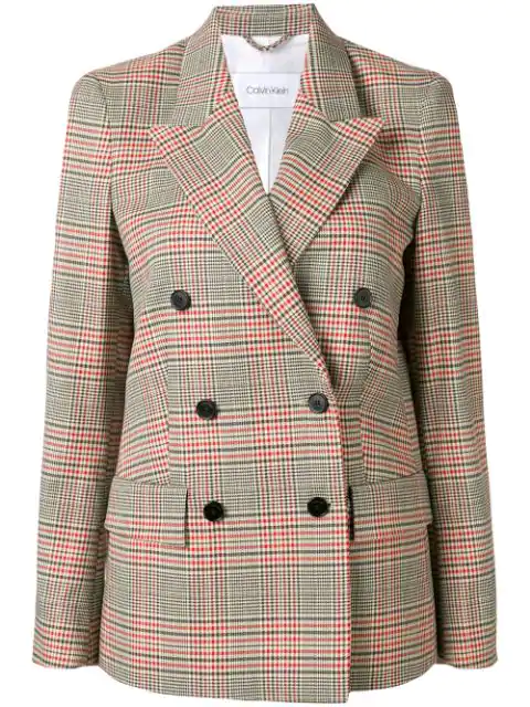 grey heritage check blazer dress