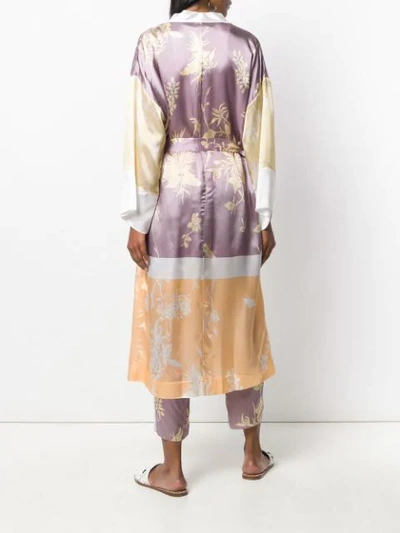 Shop Forte Forte Floral Print Kimono In Purple