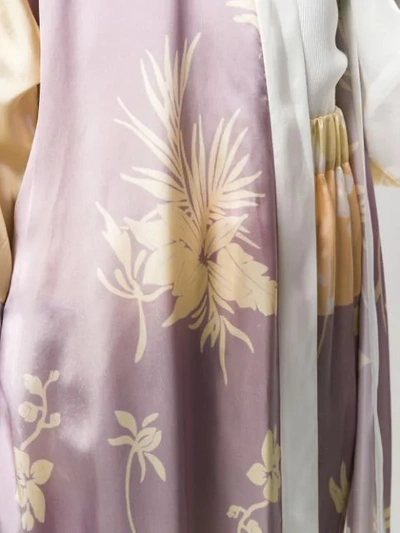 Shop Forte Forte Floral Print Kimono In Purple
