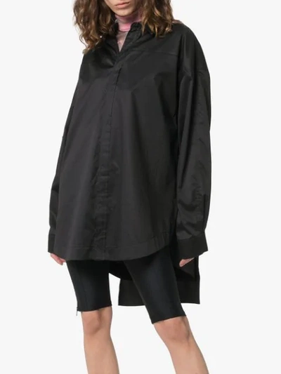 Shop Ader Error Layered Collared Shirt In Black