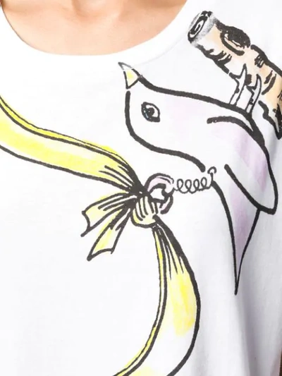 Shop Marni Printed Design T-shirt In White
