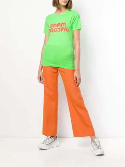 Shop Marc Jacobs Logo Print T-shirt In Green