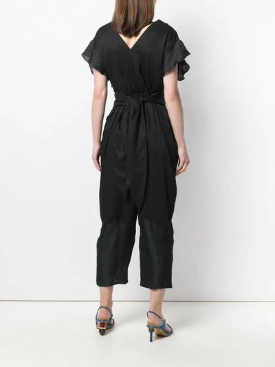 Shop Tsumori Chisato Tie Waist Jumpsuit - Black