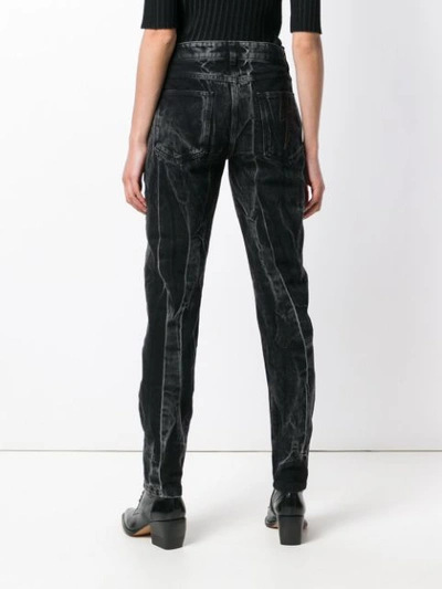 Shop Givenchy High Waisted Straight Jeans In Black