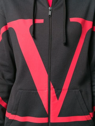 Shop Valentino Garavani Kapuzenpullover Mit Vlogo In Black