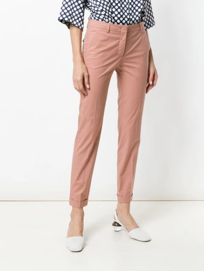 Shop Incotex Cropped Trousers - Pink