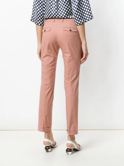 Shop Incotex Cropped Trousers - Pink