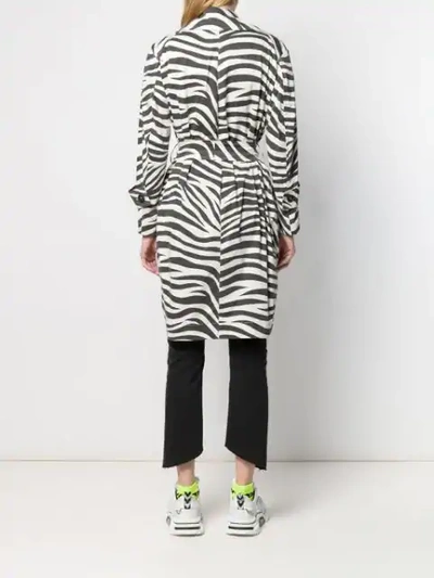 BAZAR DELUXE ZEBRA PRINT COAT - 黑色