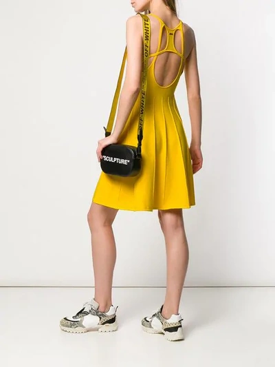 Shop Dsquared2 Open Back Flared Dress In Yellow