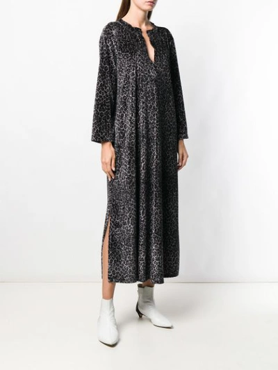 Shop Daniela Pancheri Leopard Shift Dress - Grey