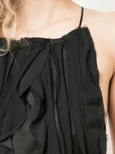 Shop Jason Wu Collection Ruffled Front Dress In Black