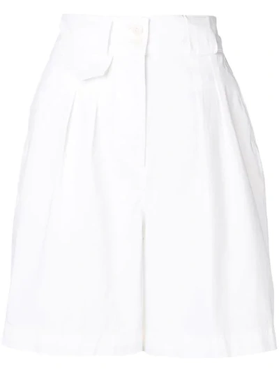 Shop Etro High Waist Shorts In White