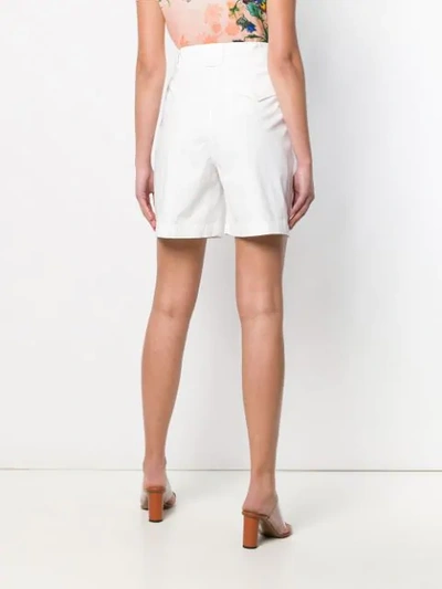 Shop Etro High Waist Shorts In White