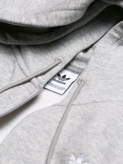 Shop Adidas Originals Classic 3-stripes Hoodie In Grey