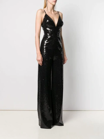 Shop In The Mood For Love Sequined Devon Jumpsuit In Black